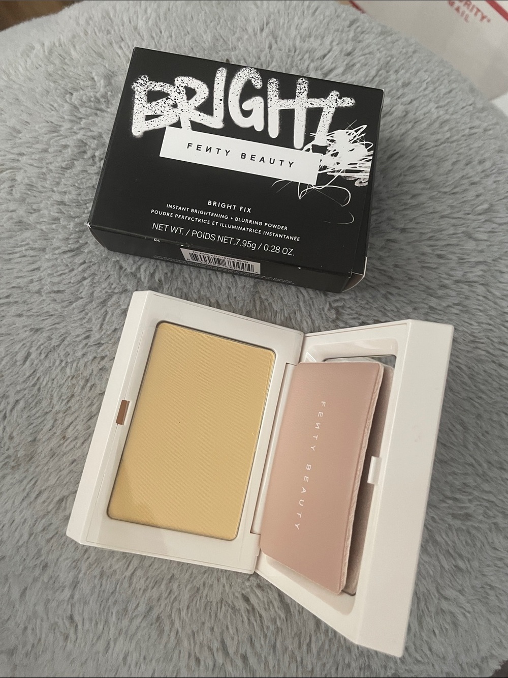 Fenty Beauty Bright Fix Pressed Powder - Yellow Compact